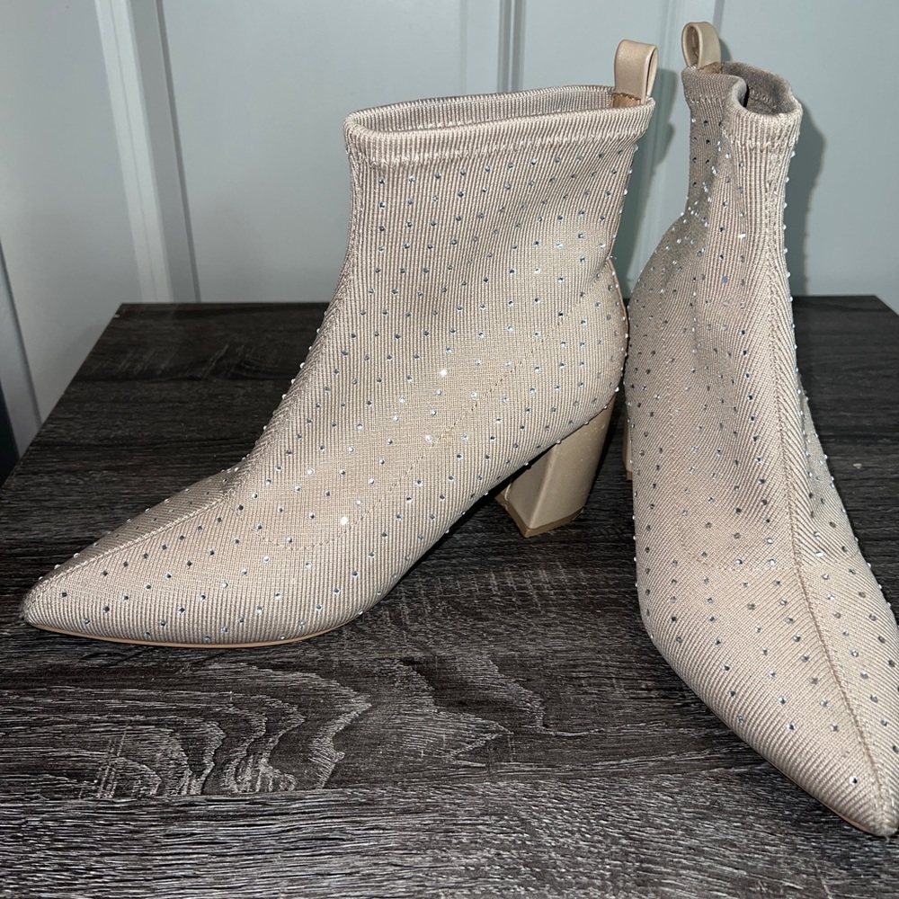 Tan booties